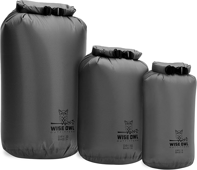 Wise Owl Outfitters Waterproof Dry Bag 3-Pack – Lightweight & Airtight by WiseOwlOutfitters