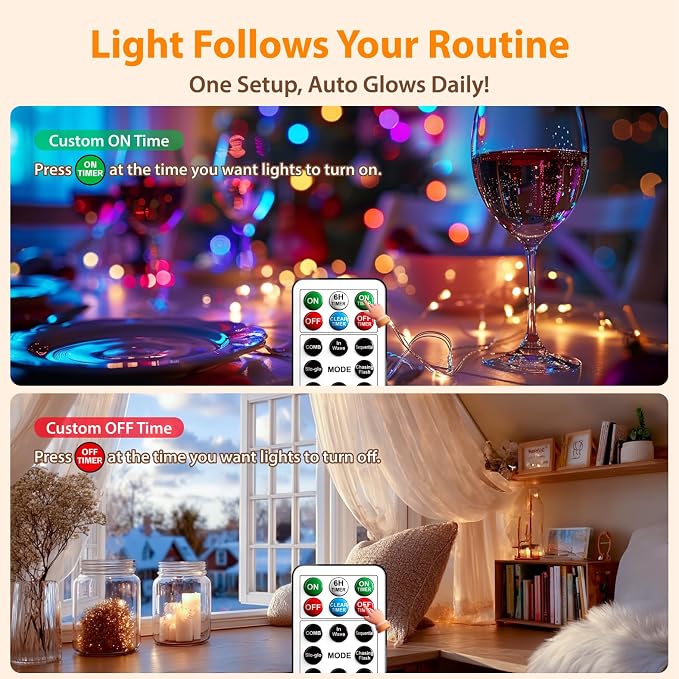 HXWEIYE Rechargeable Fairy Lights - Image 5