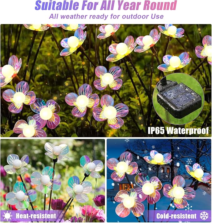 NBQQ Solar Garden Lights Outdoor, Swaying Light Waterproof Solar Lights Outdoor - Image 7