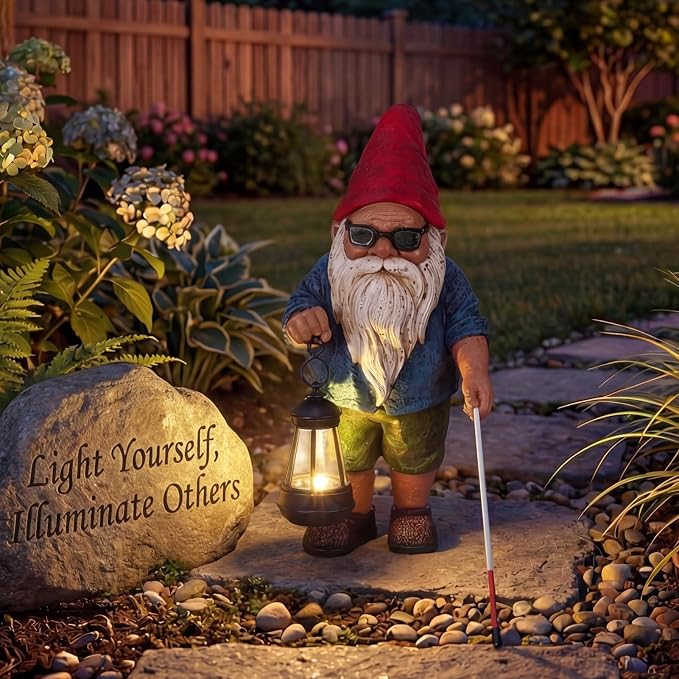 Garden Gnome Outdoor Statue -10.2 inches Outdoor Decor by Snclriao