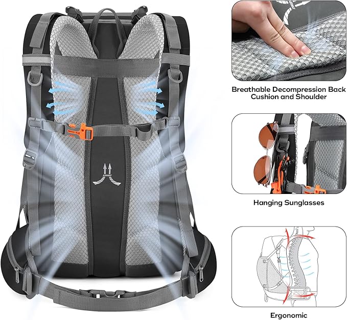 Maelstrom Hiking Backpack, Camping Backpack, 50L Waterproof Hiking Daypack - Image 6