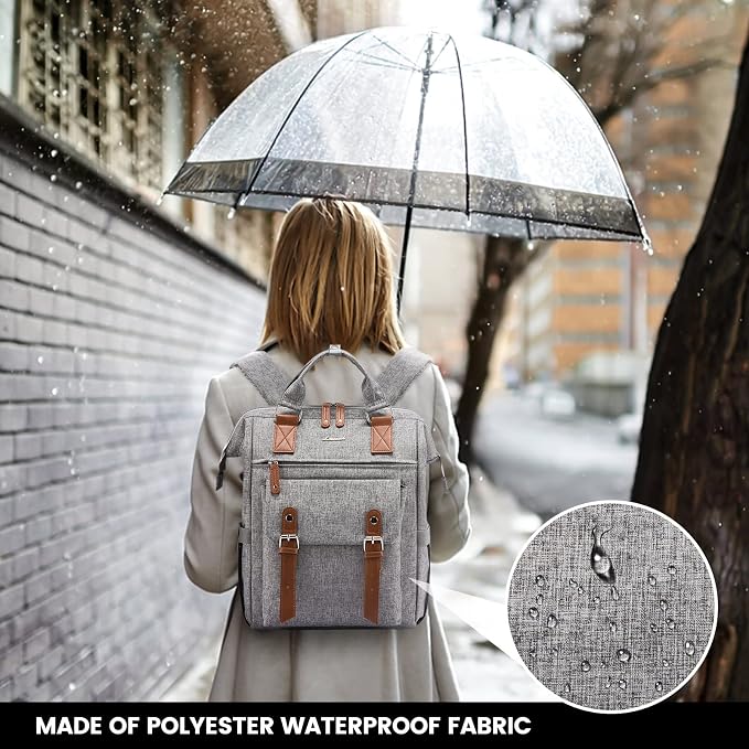 LOVEVOOK Laptop Backpack for Women Work Travel Commuter Teacher Backpack - Image 5