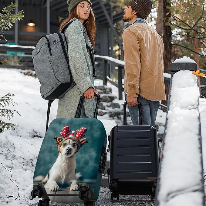 ANNA QUEEN Christmas Dog Luggage Cover, Cute Puppy - Image 2