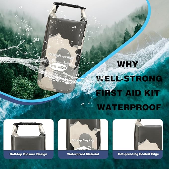 Boat First Aid Kit Waterproof, WELL-STRONG Marine Emergency Kit - Image 2