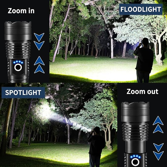 LNRYY Flashlights High Lumens Rechargeable, Super Bright Flashlight, 5Mode - Image 3