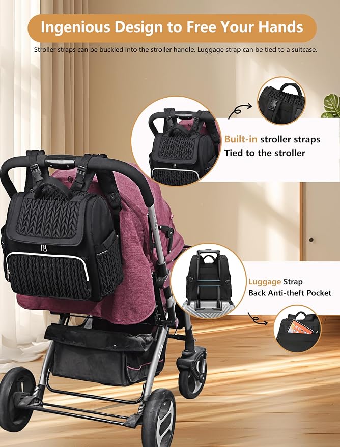 Awanhe Diaper Bag Backpack, Baby Bag - Image 4
