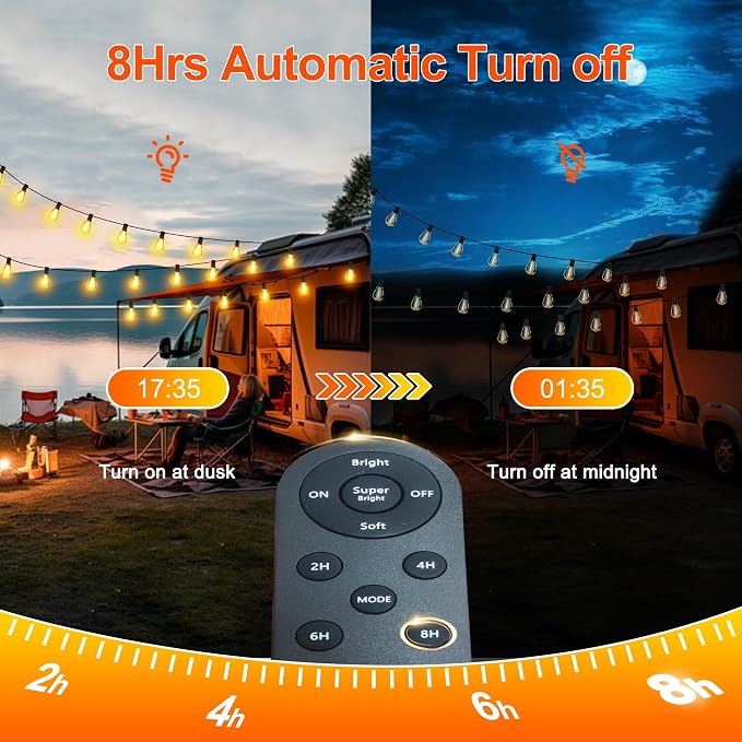 Stright 55FT Solar String Lights Outside Remote Control - Image 4