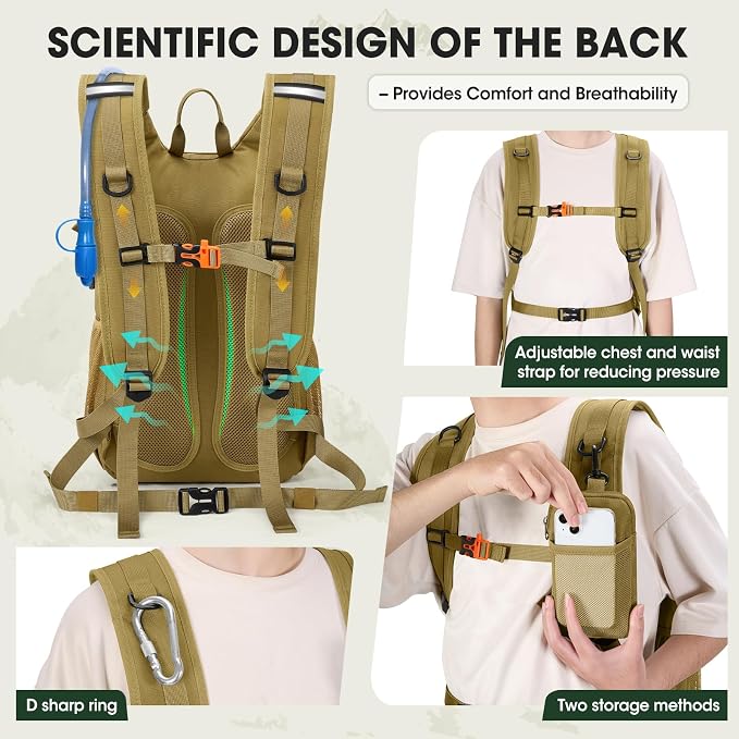 RAINSMORE Tactical Hydration Backpack 18L - Image 6