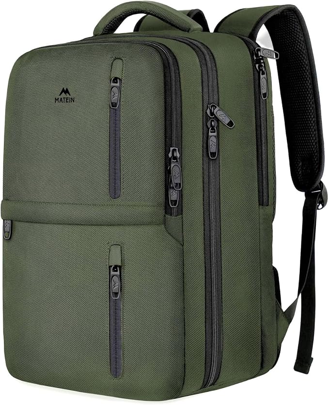 MATEIN Carry on Travel Laptop Backpack, Large Flight Approved Personal Item by MATEIN