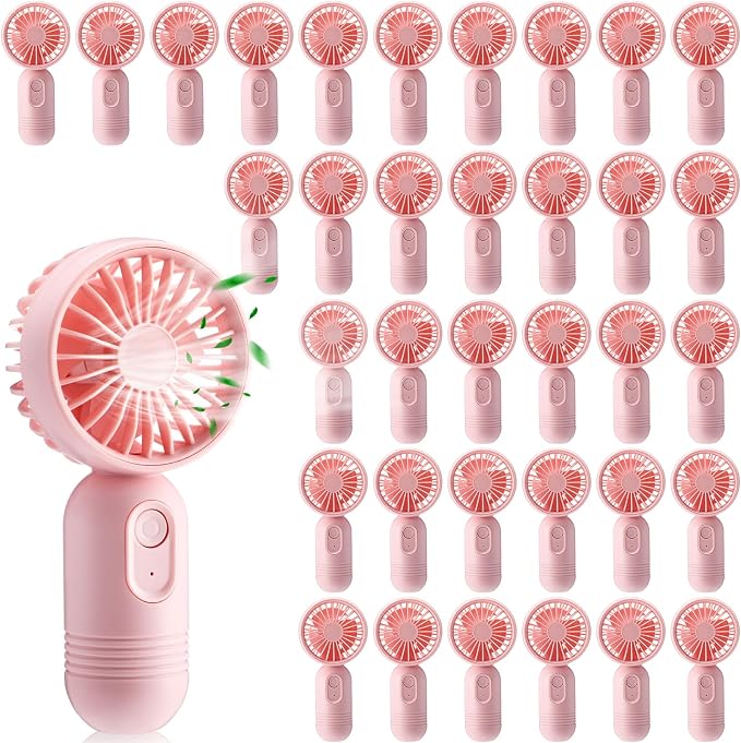 Rossesay 36 Pcs Mini Portable Fan Bulk Cute Handheld Lightweight Small Little by Rossesay