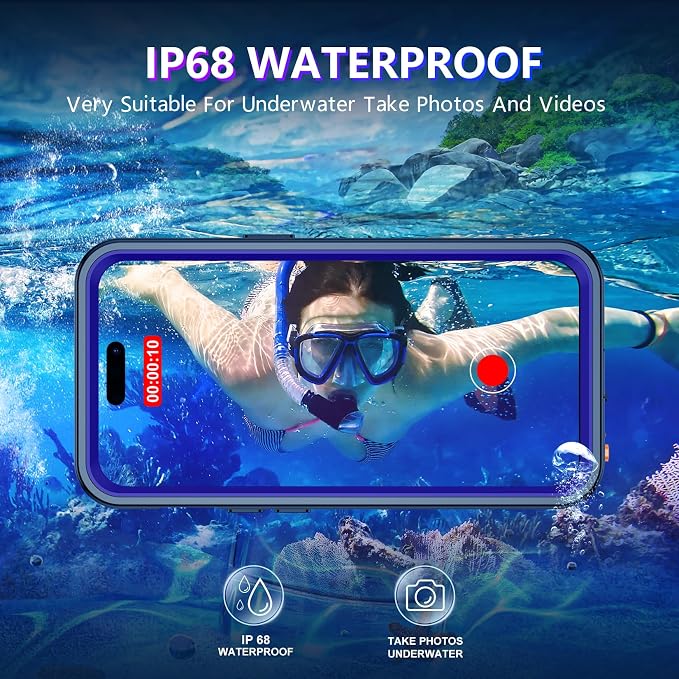 Temdan Compatible with iPhone 14 Pro Max Case Waterproof, Built-in Screen & - Image 2