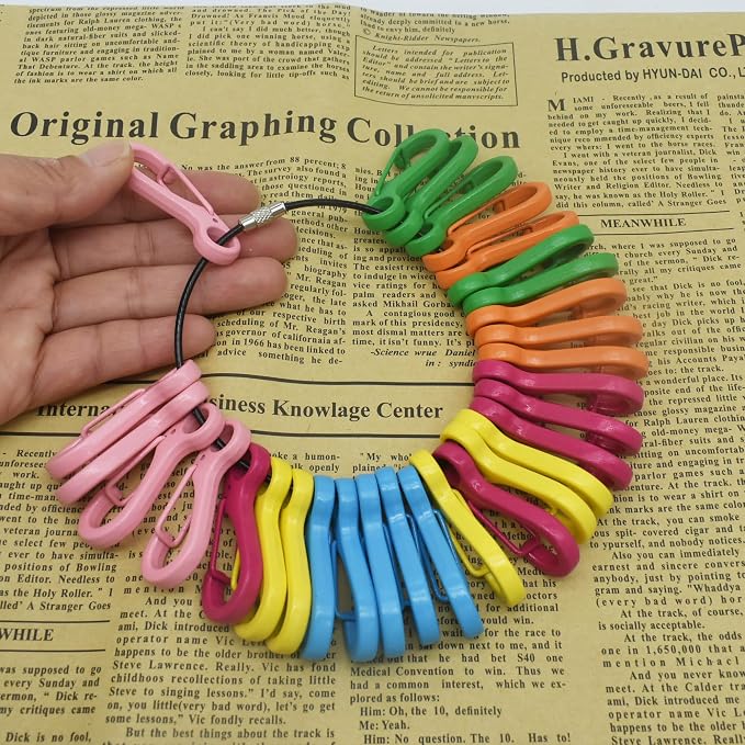 Mini Carabiner Clips with Metal Spring Wiregate Hook and Little Eye Hole - Image 7