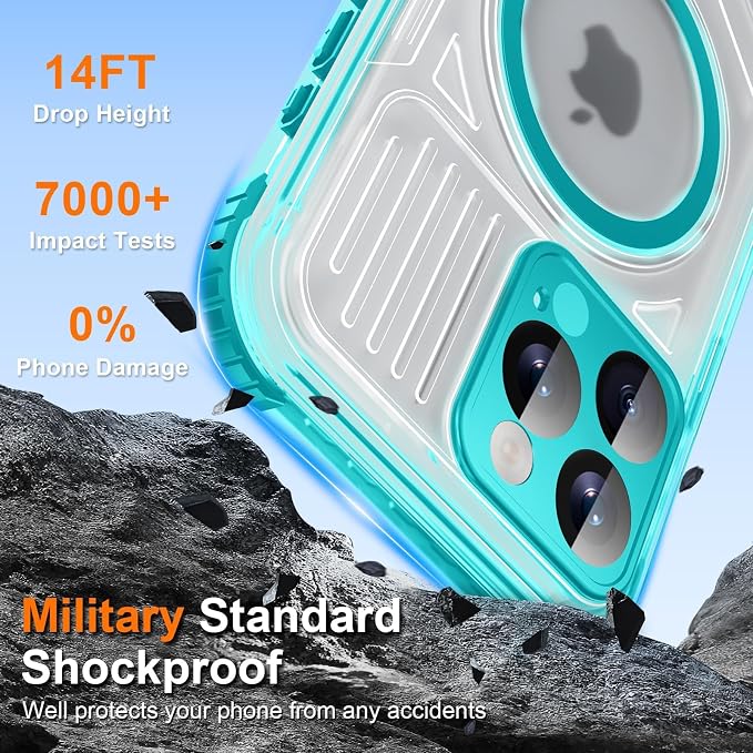 WIFORT for iPhone 15 Pro Max Waterproof Case, 360 Full Body Sealed Protection - Image 9