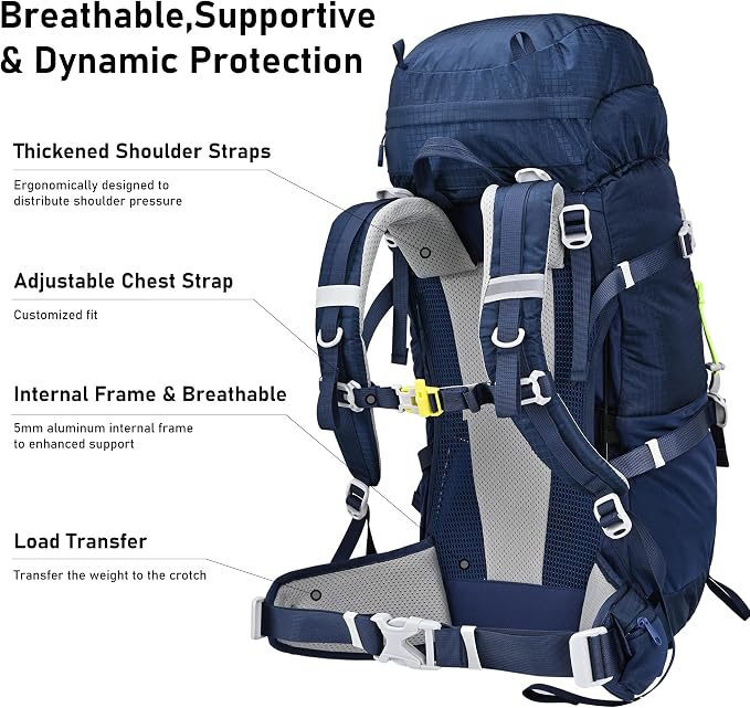 N NEVO RHINO 40L Internal Frame Hiking Backpack - Image 3