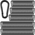 150 Pack 2.36" M6 Spring Snap Hook Carabiners by SEUNGCH