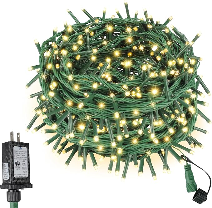 ASENEK Extra Long Christmas Decorative Outdoor String Light 197 Feet 600LED 8 by ASENEK