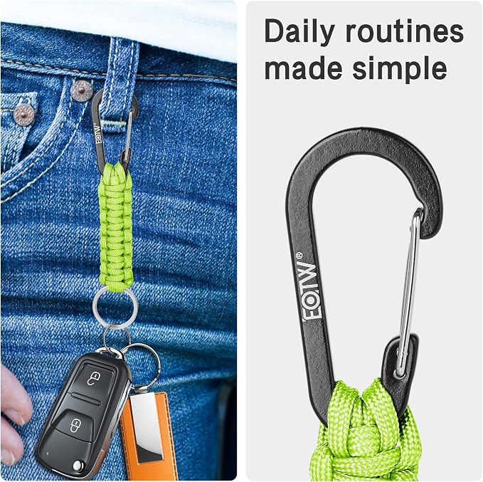 EOTW Paracord Keychain for Men Women Paracord Carabiner Backpack Keychain - Image 3