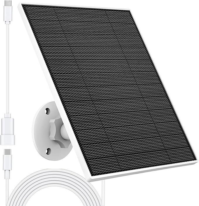 Solar Panel for Eufy Outdoor Camera, 5W Camera Solar Panel Charger Compatible by YCTechCam