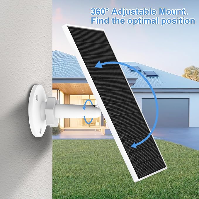 Solar Panel for Eufy Outdoor Camera, Camera Solar Panel Charger Compatible - Image 7