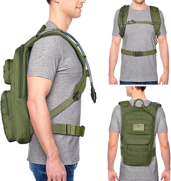 NOOLA Hydration Backpack with 3L TPU Water Bladder, Tactical Molle Water - Image 6
