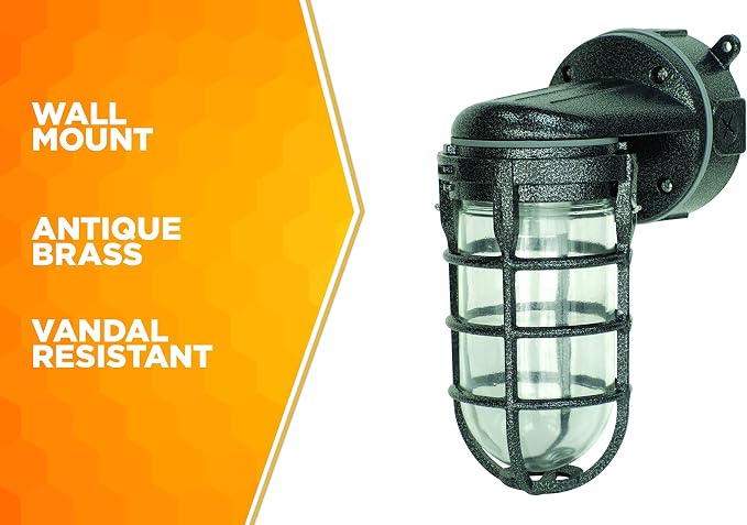 Woods L1707SVBLK Wall Mount Light in Hammered Black Finish Sturdy Die Cast - Image 5