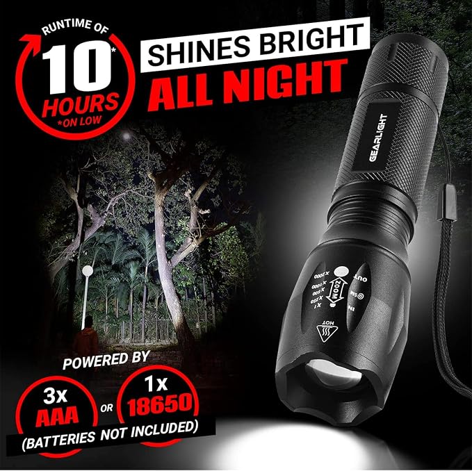 LED Flashlight High Lumens, Mini Tactical LED Flashlight 2 Pack, 5 Modes - Image 8