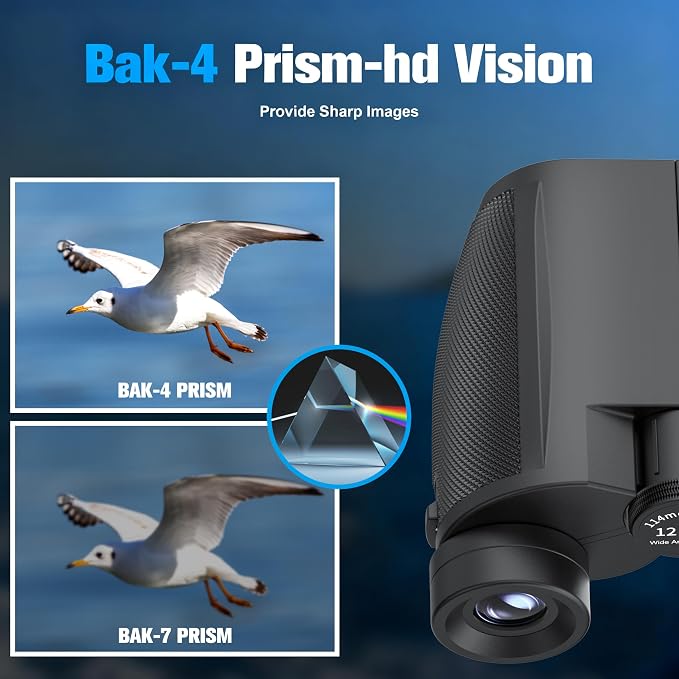Binoculars 12x50 for Adults and Kids Night Vision Binoculars Compact Binocular - Image 4