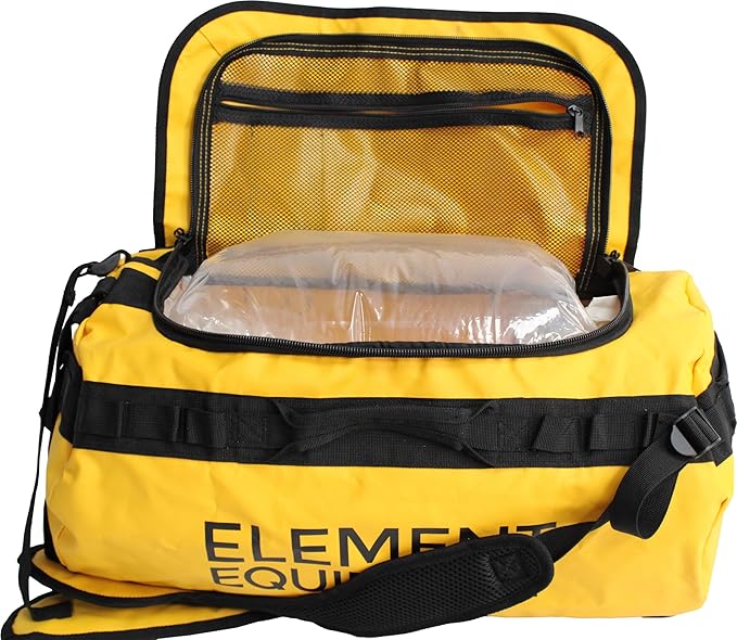 Element Equipment Trailhead Duffel Bag Shoulder Straps Waterproof Yellow Large - Image 3