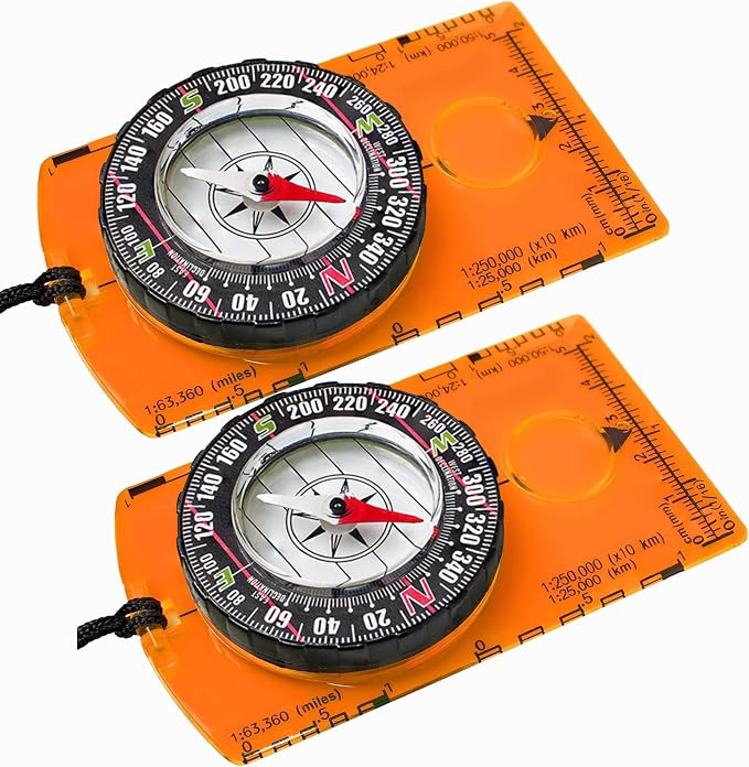 Trekker's Compass Crew Orienteering Compass, Magnetic Navigation Set by Unknown