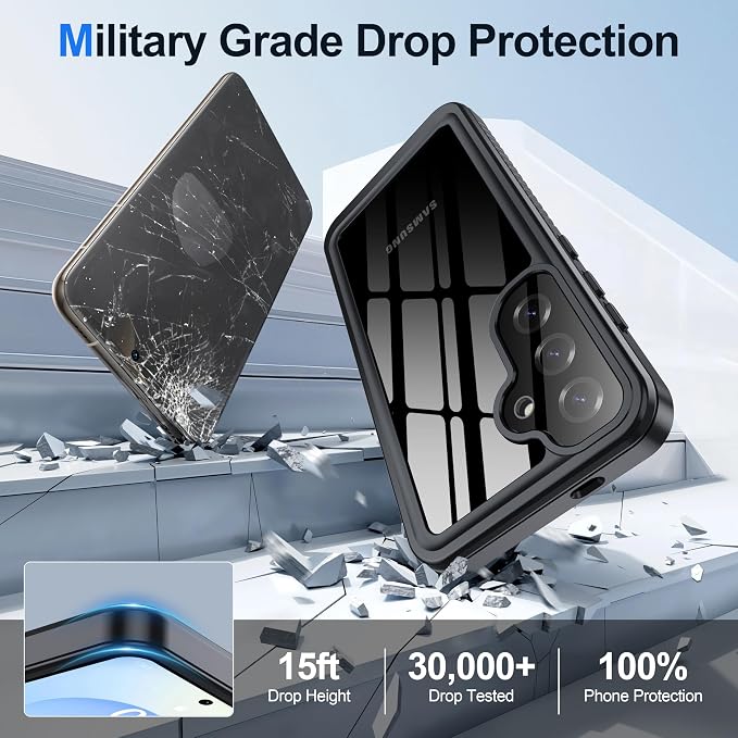 ANTSHARE IP68 Waterproof Case for Samsung Galaxy S25 Plus, Built-in Screen/Lens - Image 4