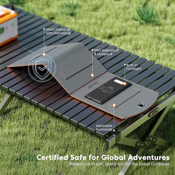 SOLUPUP 10000mah Solar Charger Power Bank, 30W Foldable Portable Solar Panel - Image 5