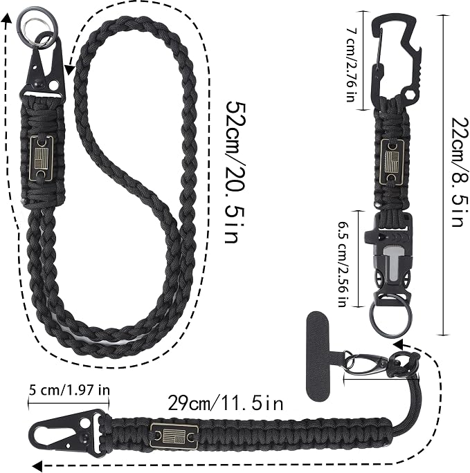 Heavy Duty Braided Paracord Lanyard - Image 2