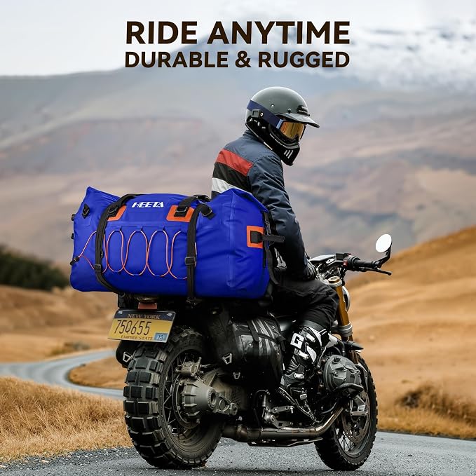 HEETA Waterproof Duffel Bag Motorcycle Dry Bag Backpack, 60L/80L Extra Large - Image 4
