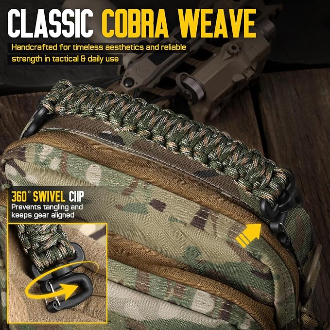 Tactical Paracord Handle，9-core Weaving Paracord Strap - Image 4