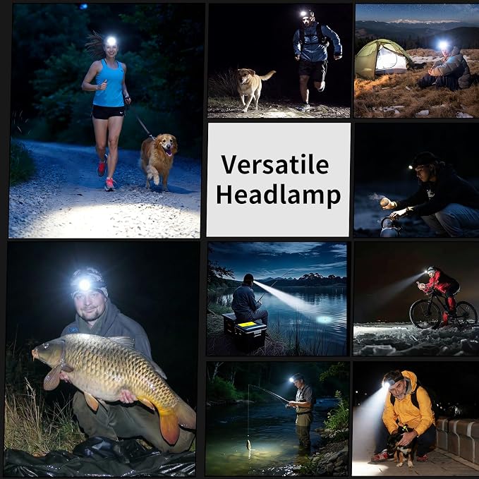 KunHe 40PACK 333LM Aluminum Alloy Headlamp 1800mAh Rechargeable - Image 7