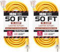 IRON FORGE CABLE 2 Pack of 50 Ft Outdoor Extension Cords by IronForgeCable