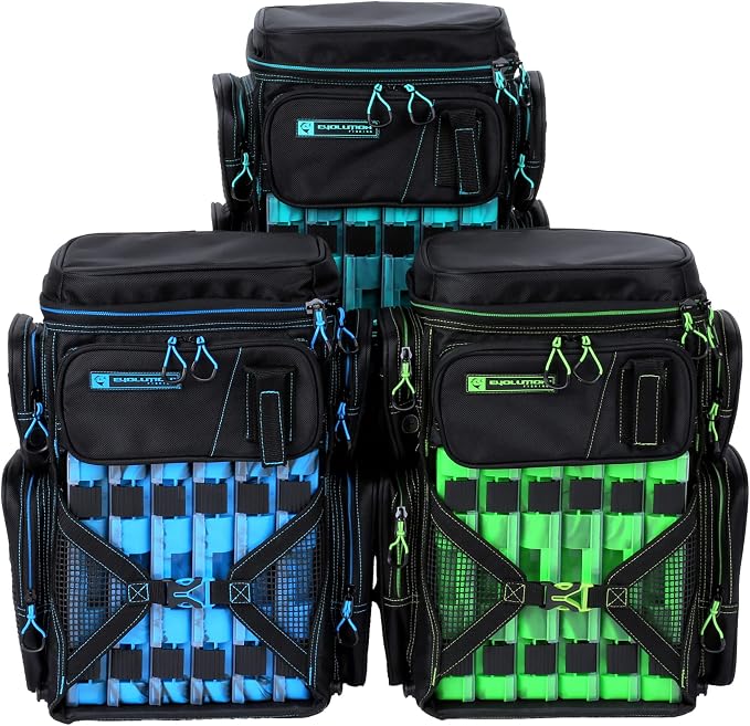 Evolution Fishing Drift Series Tackle Backpack, Outdoor Rucksack w/ 6 Fishing - Image 9