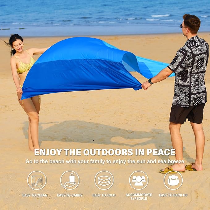 Famstar Beach Blanket Oversized Extra Large 10'X 9', Waterproof Sandproof Beach - Image 3
