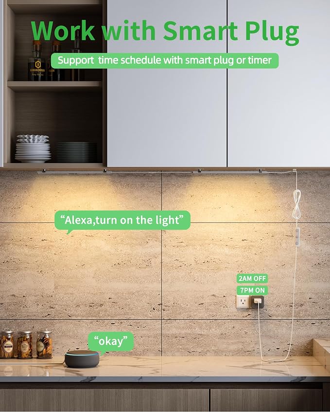 Plug-in Under Cabinet Lighting, Dimmable Under Counter Lights - Image 3