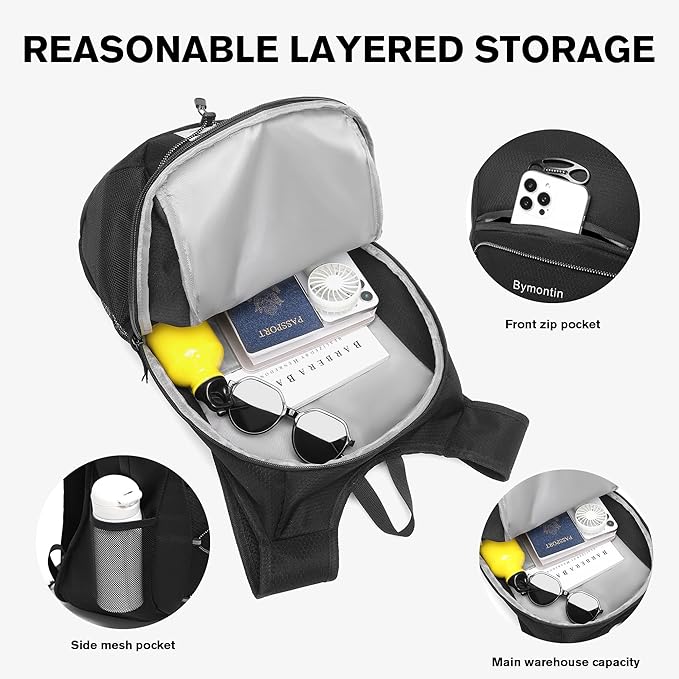 Ultra-Light Soft Daypack 15L/20L, Cushioned Breathable Back Panel Backpack - Image 2