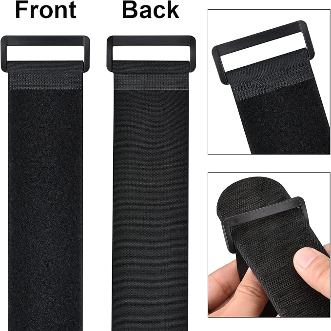 2 x 48 Inch Hook and Loop Cable Tie, 6 Pack Heavy Duty Adjustable Fastening - Image 3
