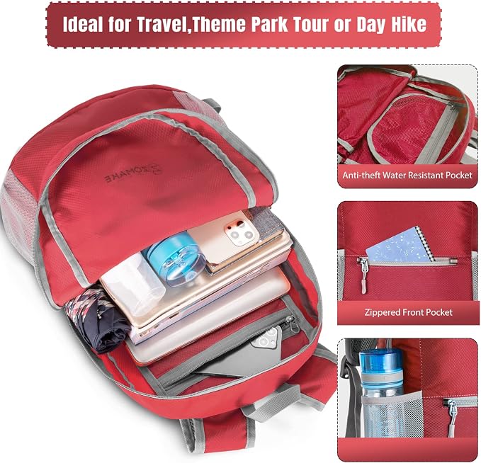 ZOMAKE Ultra Lightweight Hiking Backpack 20L, Packable Small Backpacks Water - Image 3