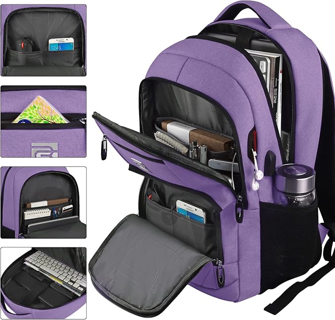 Volher Laptop Backpack, Business Travel Anti Theft Slim Durable Laptops Backpack - Image 2