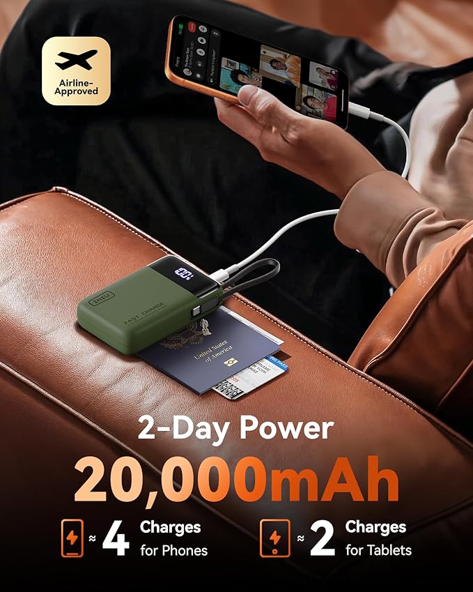 INIU 20000mAh Power Bank, Small Portable Charger, 45W PD Fast Charging Battery - Image 5