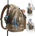 Piscifun Fishing Backpack with Rod Holder, Lightweight Sling Bag Storge Gear by Piscifun