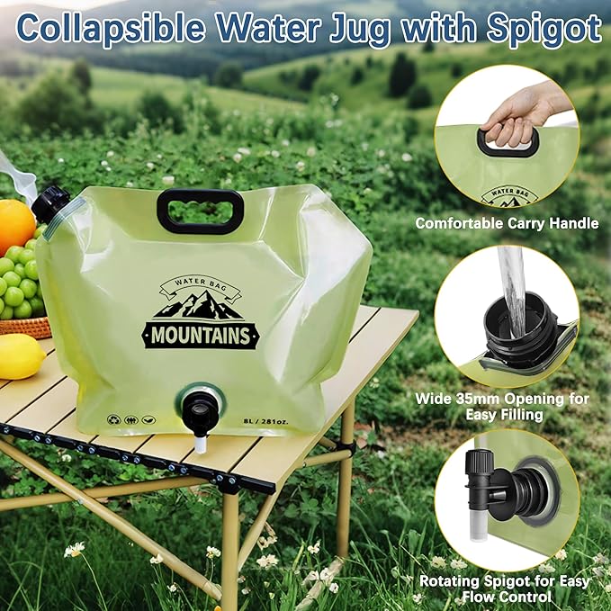 Water Jug Camping 2.1 Gallon Collapsible - Image 3