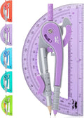 Mr. Pen- Geometry Compass and Protractor Set, 6 Inch Compass, 6 Inch Protractor by MrPen