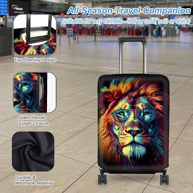 Luggage Cover Protector for 22-24 Inch Suitcases, TSA Approved Elastic Travel - Image 3