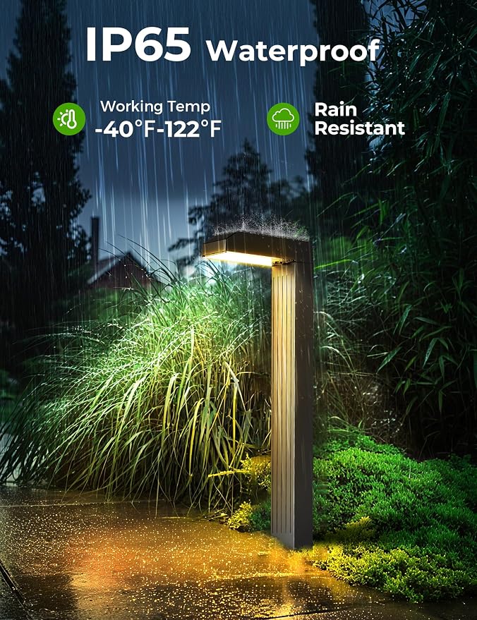 COXSENI Solar Pathway Lights Outdoor 6 Pack, 3 Color in 1 Bright Landscape - Image 5
