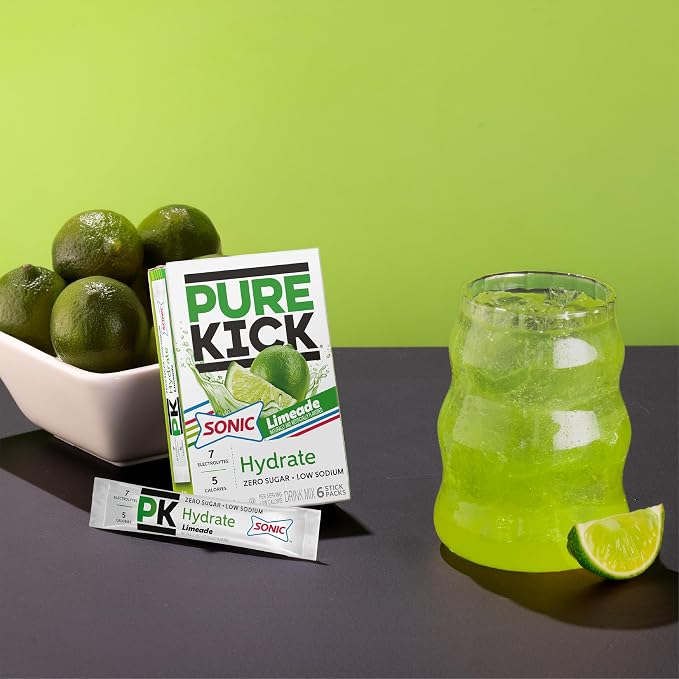 PURE KICK Hydration Singles to Go Drink Mix, Sonic Limeade, Includes 12 Boxes - Image 5